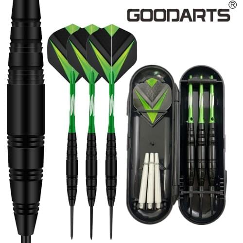 GOODARTS Professional Pointed Darts Indoor Sports Games 21g Standard Darts Set Steel Tip Darts Case Aluminum Shafts Flight