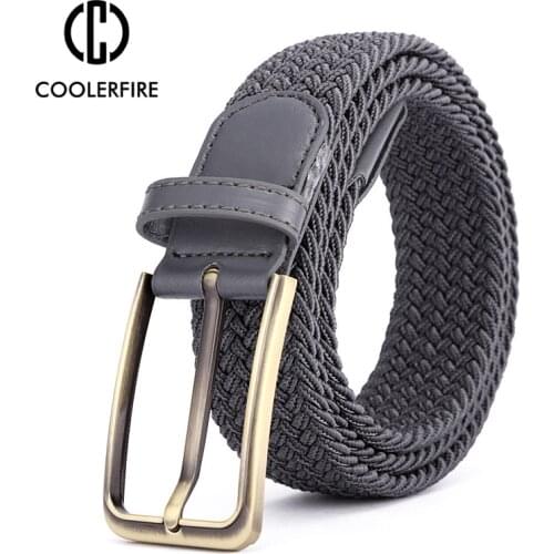 Men Canvas Elastic Belts High Quality Webbing Nylon Belts for Men Metal Pin Buckle Casual Leisure Student Strap HB027