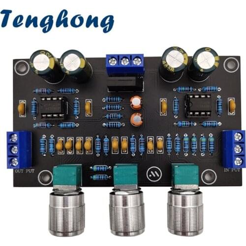 Tenghong NE5532 HIFI Preamplifier Volume Tone Control Board Tone Amplifier Preamp Board Dual Op Amp With Bass Volume Adjustment