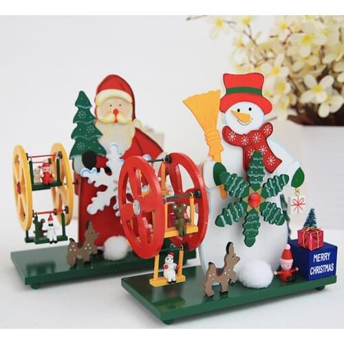 Merry-Go-Round Wooden Music Box Toy Child Baby Game Home Decor Carousel horse Music Box Christmas Wedding Birthday Gift