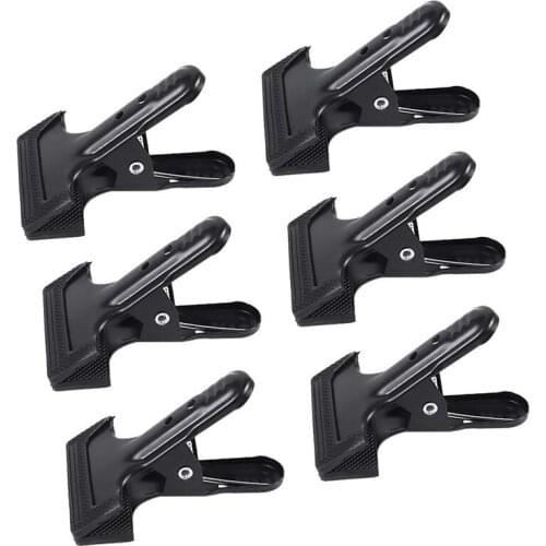 6-Pack Set Backdrop Clamps 4.3 Inch With 2.2 Inch Max Opening Photography Clips Heavy Duty Spring Background Clamp For Photo Stu