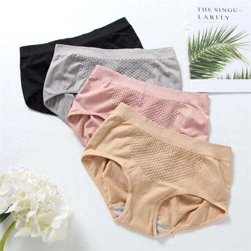 Solid color hollow womens underwear super soft comfortable womens underwear high quality cotton underwear 4 color style