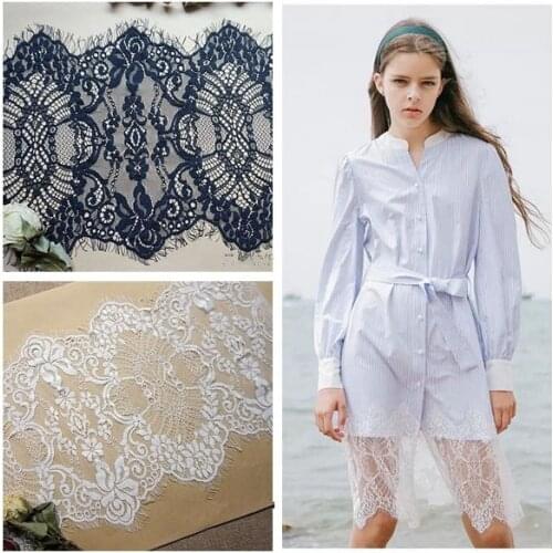 3Meter/lot Exquisite Handmade diy clothes accessories eyelash lace trim decoration lace fabric material 30cm width