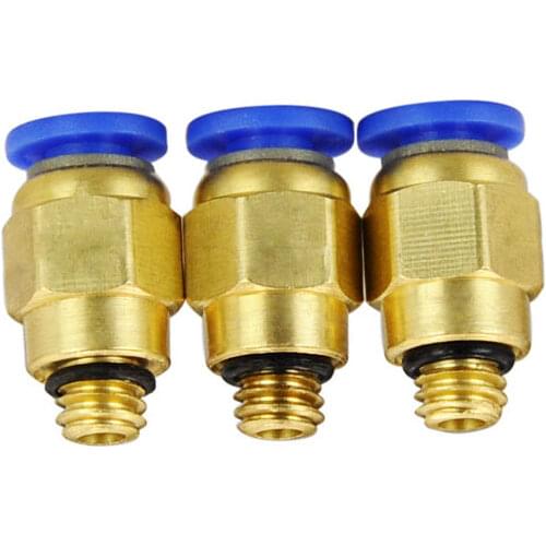 HIGH QUALITY 30pcs PC4-M6, 4mm to M6 Pneumatic Connectors male straight one-touch fittings