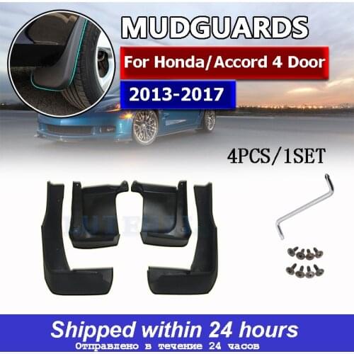 4pcs Front Rear Car for Fender Flares Mudguards Mudflaps Mud Flaps Splash Guards For Honda/Accord 4 Door 2013-2017