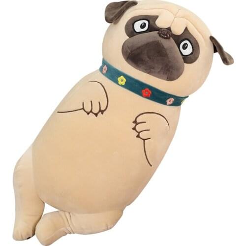45cm-90cm Simulation Dog Plush Pug Toys Soft Lifelike Stuffed Animals Shar Pei Pug Doll Boyfriend Sleeping Pillow Children Gifts