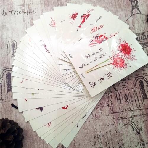 30PCS flowers Fashion Women Girl boys Temporary Tattoo Sticker Full Flower Arm Body Art Big Large Fake Tattoo Sticker