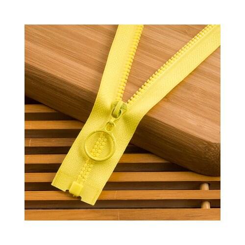 Free shipping 10pcs/lot yellow 60cm 3# resin open-end zipper childrens wear down jacket coat zipper children sleeping bag zippe