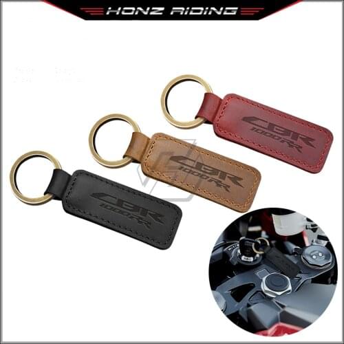 For Honda CBR1000RR CBR 1000RR Models Motorcycle Keychain Cowhide Key Ring