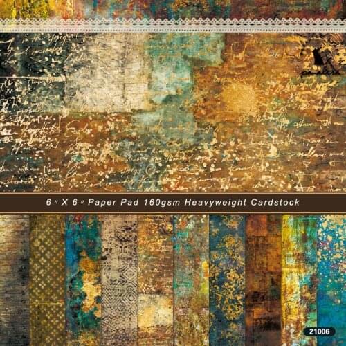 Retro background style Scrapbooking paper pack of 24 sheets handmade craft paper craft Background pad 0426