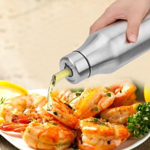 NICEYARD Stainless Steel 750ML Soy Sauce Olive Oil Bottle Oil Can Leak Proof Gravy Boat kitchen Supplies Oil Dispenser Durable