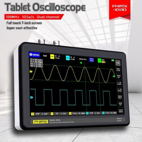 Digital Oscilloscope 1013D2 Channels 100MHz Bandwidth 1GSa/s Sampling Rate USB Osciloscopio LCD Touching Screen