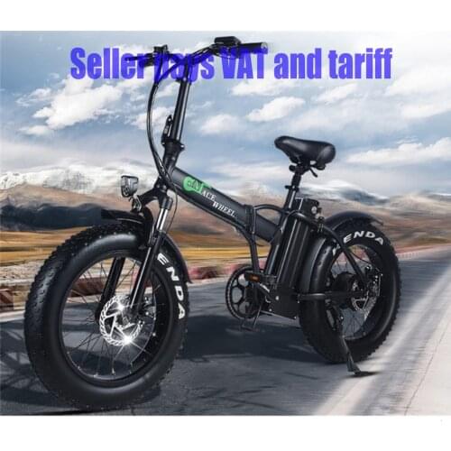 Eur Stock Fat Tire 2 Wheel 500w Electric Bike Folding Booster Bicycle Electric Bicycle Cycle Foldable Aluminum50km/h