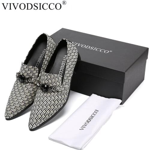 VIVODSICCO Classic Wedding Shoe Mens Pointed Toe Dress Shoes Leather Oxford Shoes For Men Sapato Masculino Social Formal Shoes