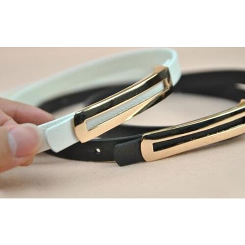 Classic Wild Female Waistband Luxury Metal Buckle Thin Belt Minimalist Thin Belt Straps Cummerbund For Apparel Accessories