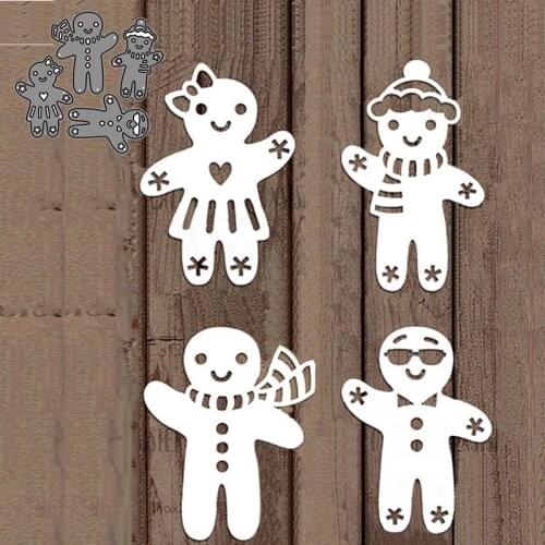 Gingerbread Man Metal Cutting Dies Scrapbooking For Card Album Photo Making DIY Crafts Embossing Stencil New Die Cut 2021