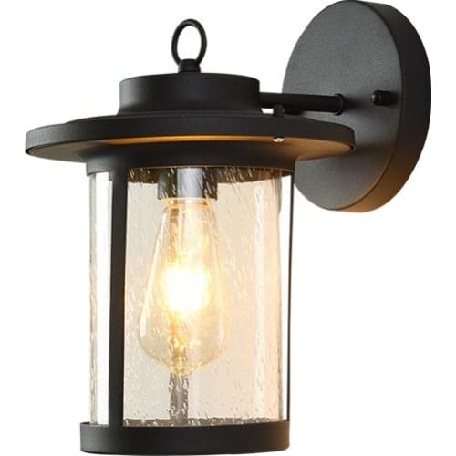 Gentlemans hat wall lamp,bedroom restraint or outdoor lighting,can added sensor Iron lamp frame seedy glass lampshade,220v E27