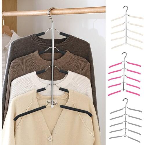Non-slip Multi-layer Hanger Stainless Steel Magic Hanger Creative Drying Rack Clothes Storage Rack