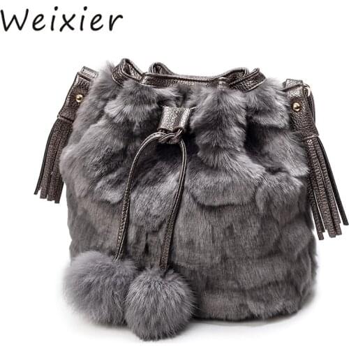 New Autumn Winter Women Shoulder Bag Ladies Crossbody Bag Leopard Plush Fur Hairy Female Bags for Women Tassel Fur Ball LY-03