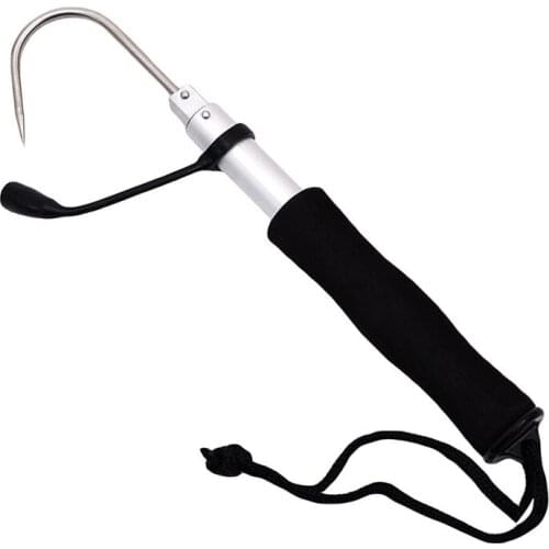 New Stainless Steel Sea Telescopic Fishing Gaff Aluminum Alloy Spear Hook Fish Tackle Outdoor Fishing Tool 60/90/120cm