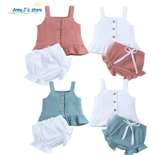TZ699 girls Solid color clothing sets top+pant 2Pcs/sets kids casual clothes suit sets Summer children clothing sets toddler