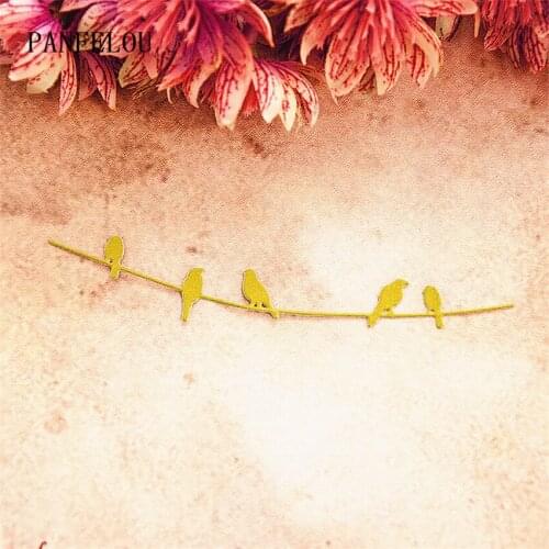 PANFELOU 11.5x2cm Wire bird metal craft Carbon Steel Cutter paper die cutting dies Scrapbooking/DIY Embossing cards