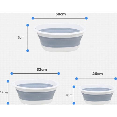 Plastic Folding Basins Portable Wash Basins Folding Laundry Tub Bathroom Kitchen Accessories Travel Folding Wash Basin
