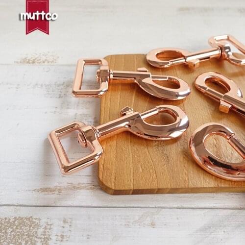 DIY Dog leash accessories environmental rose golden 30mm metal Dog Clasp Metal Hook Hardware lobster buckle Sewing PK-030R