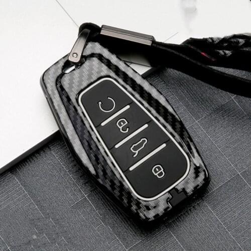 Carbon fiber Silicon Car smart Key Cover Case Bag Holder For Geely Coolray Atlas Boyue NL3 Emgrand X7 EX7 SUV GT GC9 Borui 2019