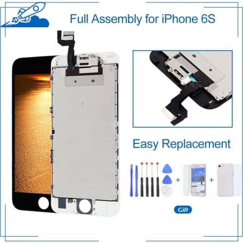 For iPhone 6S Screen LCD Replacement Display With Front Camera Speaker Proximity Sensor Completed Full Digitizer Touch Assembly