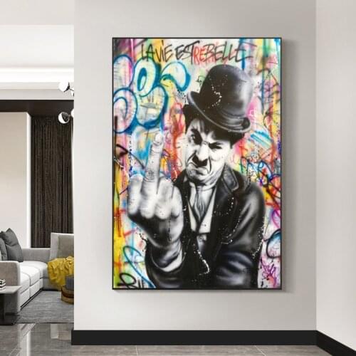 Modern Graffiti Art Street Canvas Painting Abstract Figure Posters and Prints Wall Art Pictures for Living Room Home Decoration