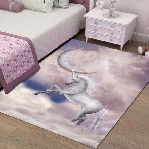 Bedroom carpet cartoon unicorn 3D Printed Child Room play Carpets for Living Room Area Rugs Home Parlor Hallway Decor Mats/Rug