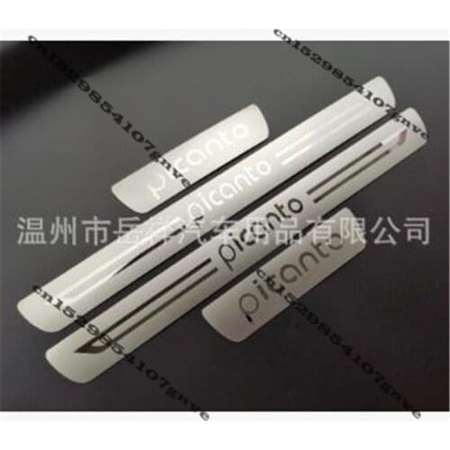 Car styling Stainless steel scuff plate door sill strip welcome pedal for KIA PICANTO 2016-2020, 4 Uds accessories