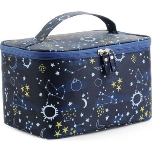 New Fashion Starry Sky Printing Makeup Bags Portable Organizer Lady Cosmetic Bag Large Capacity Women Makeup Bag For Travel