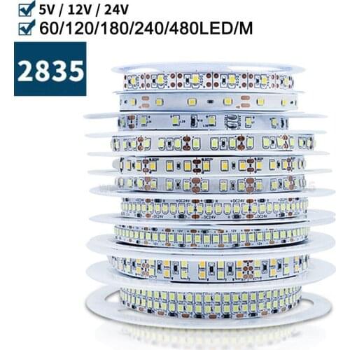 3528 / 2835 LED Strip 120 LED/m DC12V Flexible LED Stripe 5m/lot IP20 / IP65 Waterproof Cool White Warm White Red Green Blue