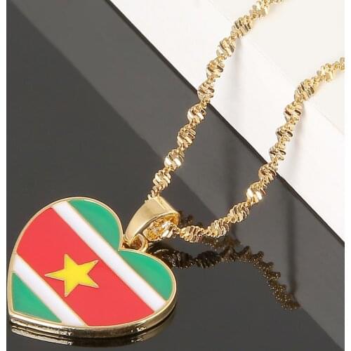 Stainless Steel Trendy Ghana Flag Pendant Necklace Ghanaian Country Maps Patriotic Heart Chain Jewelry
