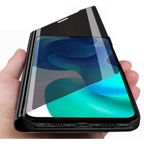 Smart Mirror Flip phone Cases For xiaomi mi 10 lite case on xiomi mi 10 pro mi10 light 10pro 10lite stand Magnetic cover coque