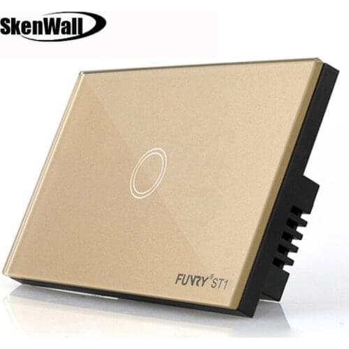 Light switch 1Gang US Standard 110-240V Touch Switch,Sensor Switch,Wall Switch Luxury Glass Surface Waterproof 120*73*34mm