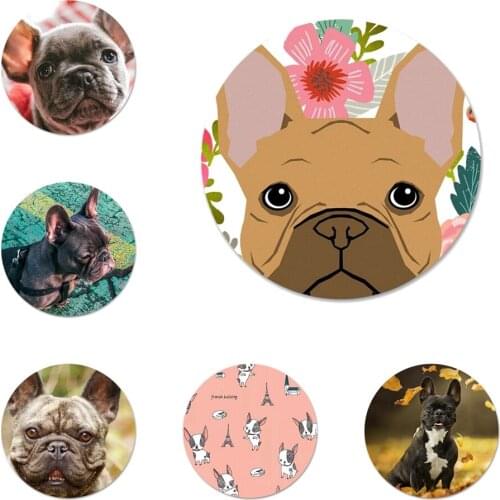 French Bulldog watercolor Icons Pins Badge Decoration Brooches Metal Badges For Backpack Decoration