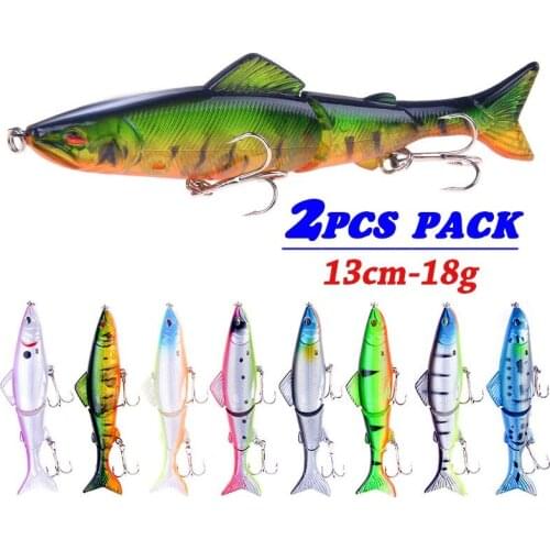 1PCS 3 Segment Hard Fishing Lures Minnow Wobblers Swimbait Bait Artificial Fish Lures Fishing Tackle