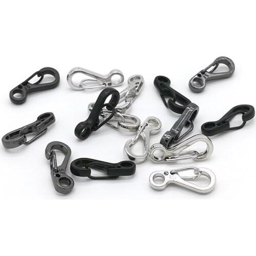 10Pcs Mini Carabiner Clip SF Spring Camping Hiking Hook Backpack Clasp Tactical Survival EDC Paracord Snap Keychain Outdoor Tool