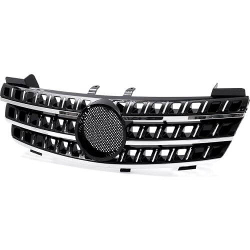 1x Car Front Bumper Mesh Upper Grille Grill Racing Grille For Mercedes For Benz ML Class W164 ML320 ML350 ML550 2005-2008