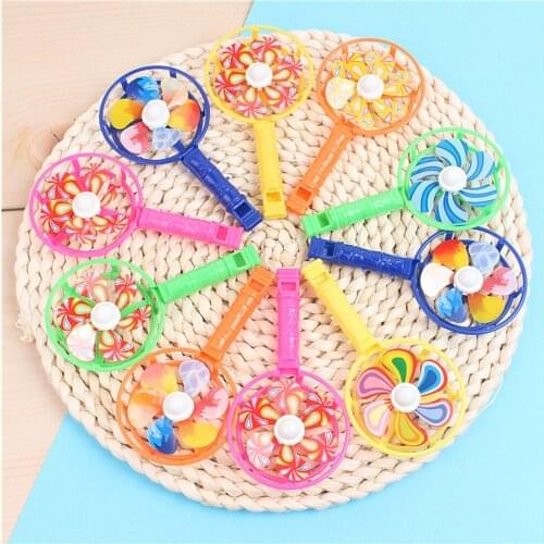 5Pcs Retro Colorful Whistle Windmill Toys Party Favors for Kids Boys Girls