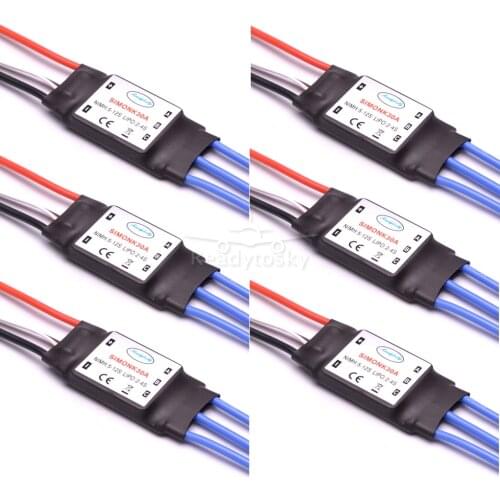 6pcs/lot 30A SimonK Prgramme RC Brushless ESC With BEC 2A For F450 S500 S550 F550 Axis Quadcopter Multicopter