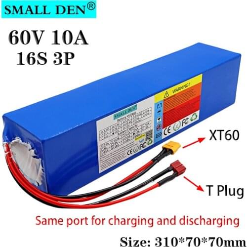 60V 10Ah 18650 lithium battery pack 16S3P 1000W 1200W High Power 67.2v Electric bicycle conversion kit Scooter ebike battery BMS
