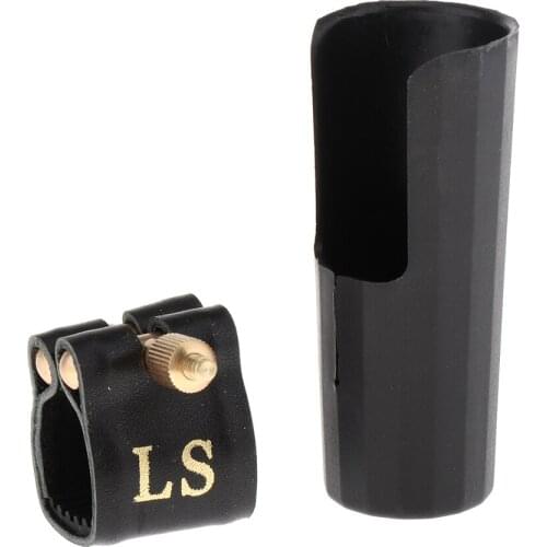 Alto Saxophone Sax Gold-plated Mouthpiece Ligature and Plastic Cap Set