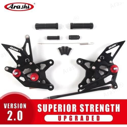 Arashi For KAWASAKI NINJA ZX6R Rearset Adjustable Footrest Foot Peg Rear Set ZX-6R ZX6R ZX636 2015 2016 2017