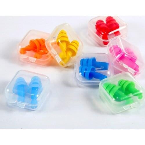 6 Pairs Sleeping Ear Plugs Waterproof Reusable Soft Silicone Noise Reduction Protective Earplugs For Snoring Swimming Studying
