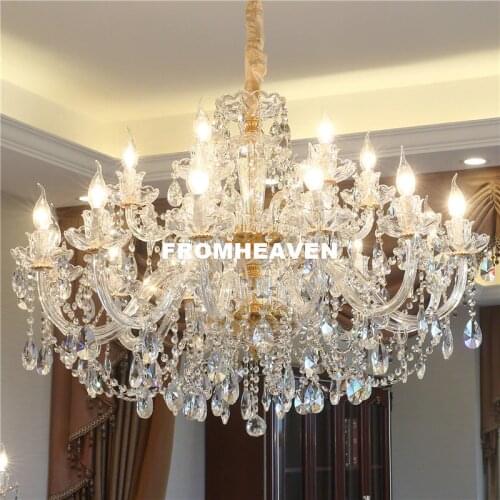 Free Shipping Crystal Chandelier Living Room K9 Crystal Chandelier Modern Hanging Light Fixture Wedding Decoration Pendant Lamp