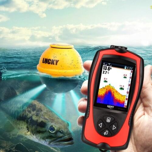 Wireless Echo Sonar Sensor Sounder Portable Fish Finder Color 2.4" LCD Findfish for Sea Underwater Monitor Depth Fishing